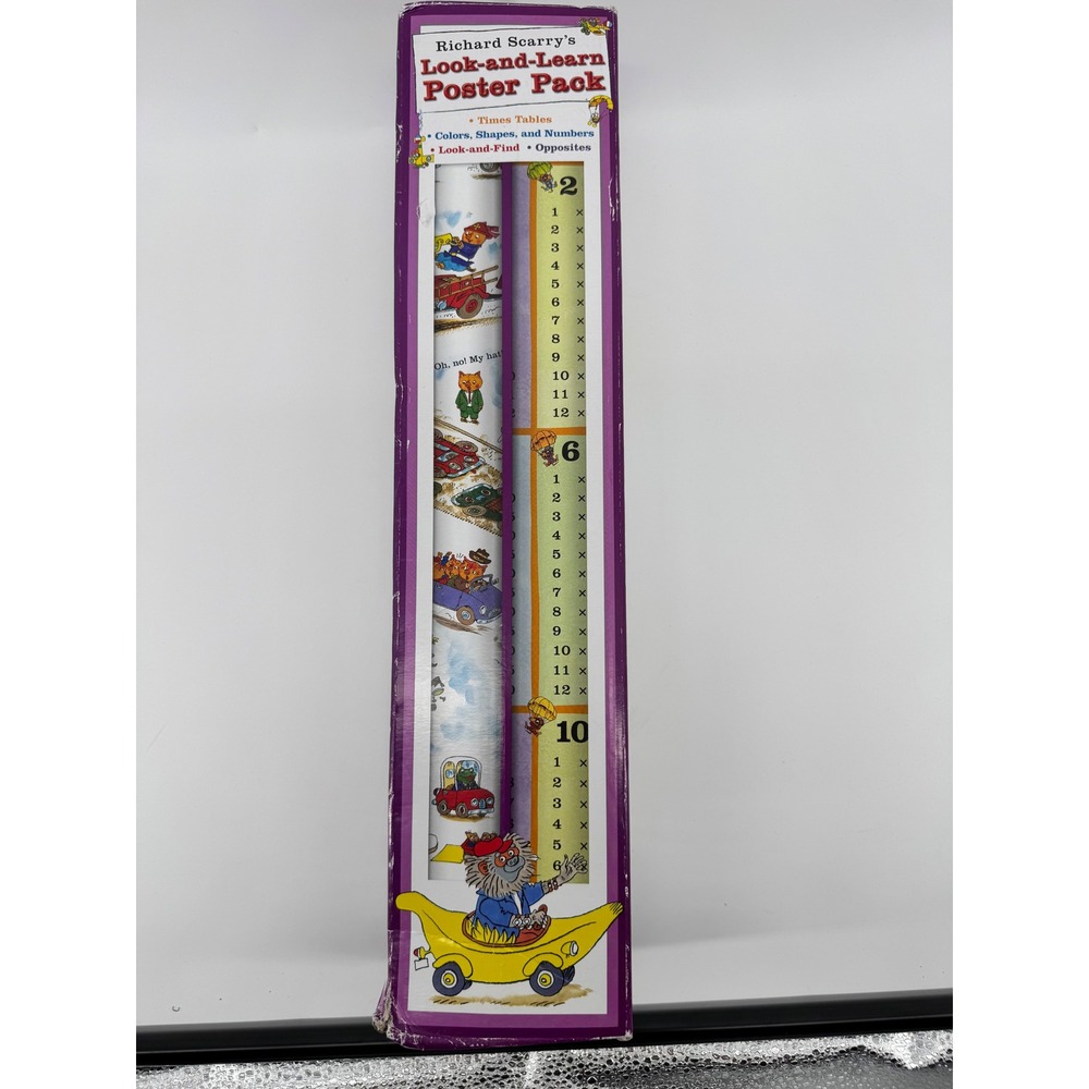 Richard Scarry Look-and-Learn Poster Pack 4 Posters & Storybook Busytown 2011